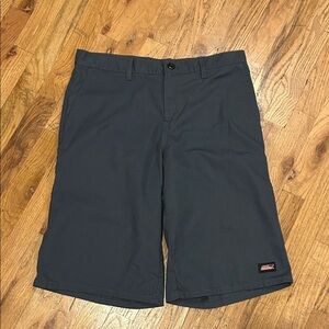 Dickies Men's Dark Gray Flat Front Shorts